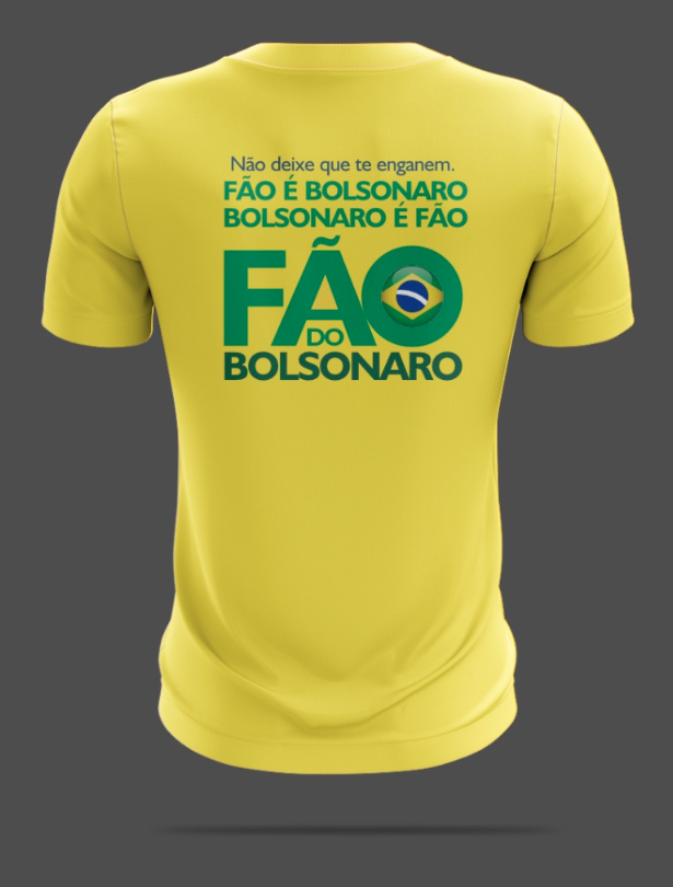 Mockup das costas da camiseta do Fão