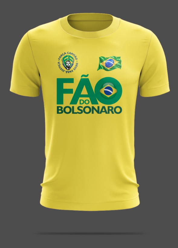Mockup da frente da camiseta do Fão